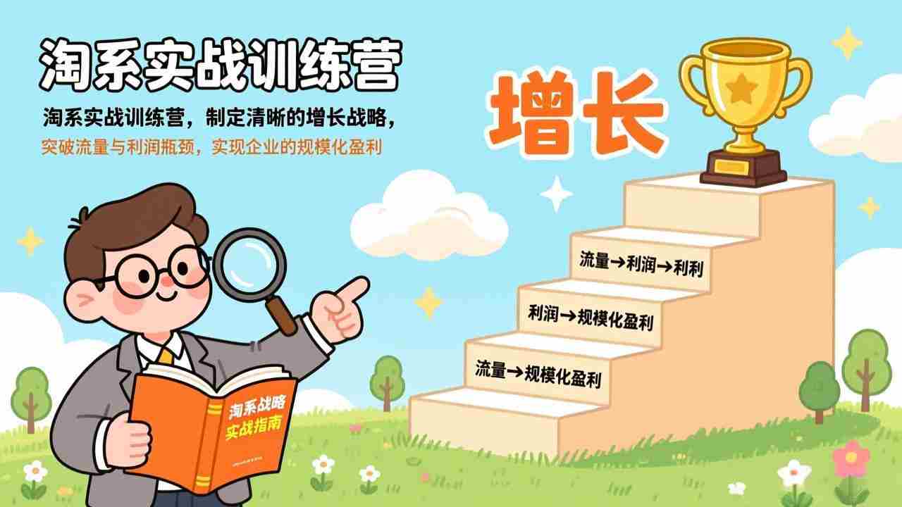 （17325期）淘系实战训练营(更新)，制定清晰的增长战略，突破流量与利润瓶颈，实现企业的规模化盈利-网创资源