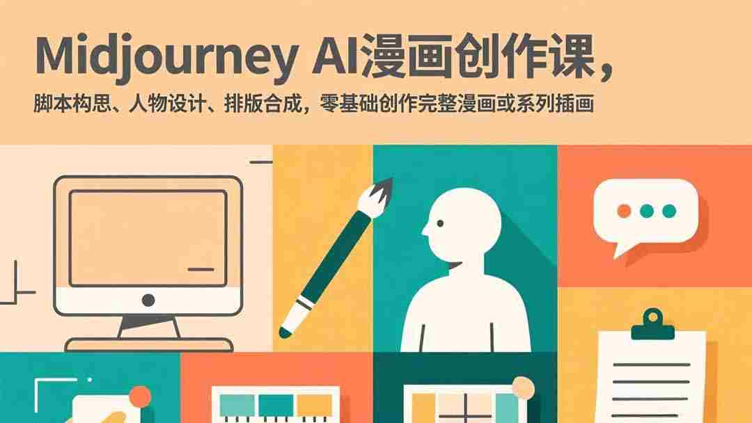 （17299期）Midjourney AI漫画创作课，脚本构思、人物设计、排版合成，零基础创作完整漫画或系列插画-网创资源