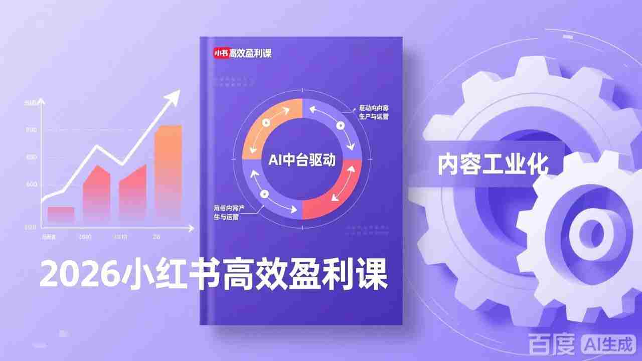 （17291期）2026小红书高效盈利课，流量双引擎+内容工业化+AI中台驱动，构建可复制的千万级营收模型-网创资源