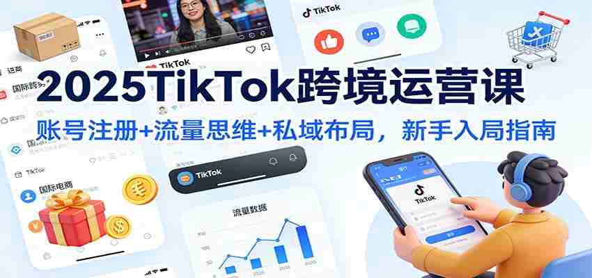 2025TikTok跨境运营课：账号注册+流量思维+私域布局，新手入局指南-网创资源