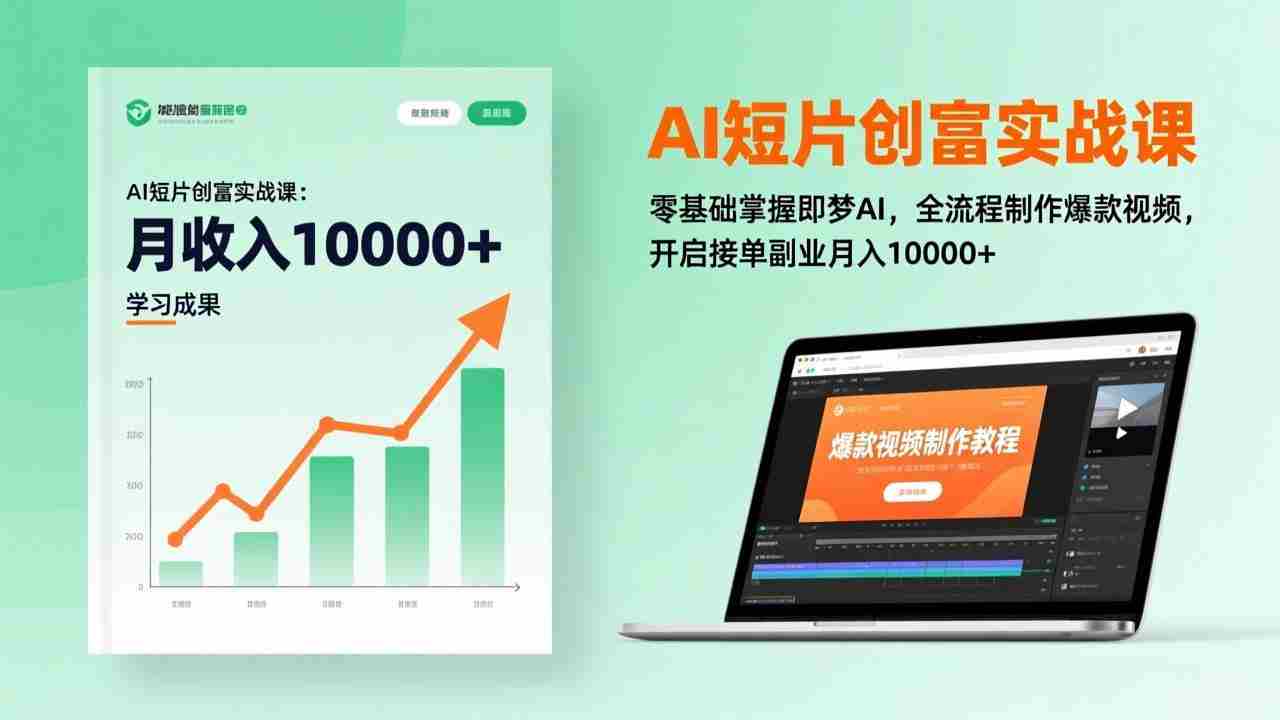 （17236期）AI短片创富实战课：零基础掌握即梦AI，全流程制作爆款视频，开启接单副业月入10000+(更新)-网创资源