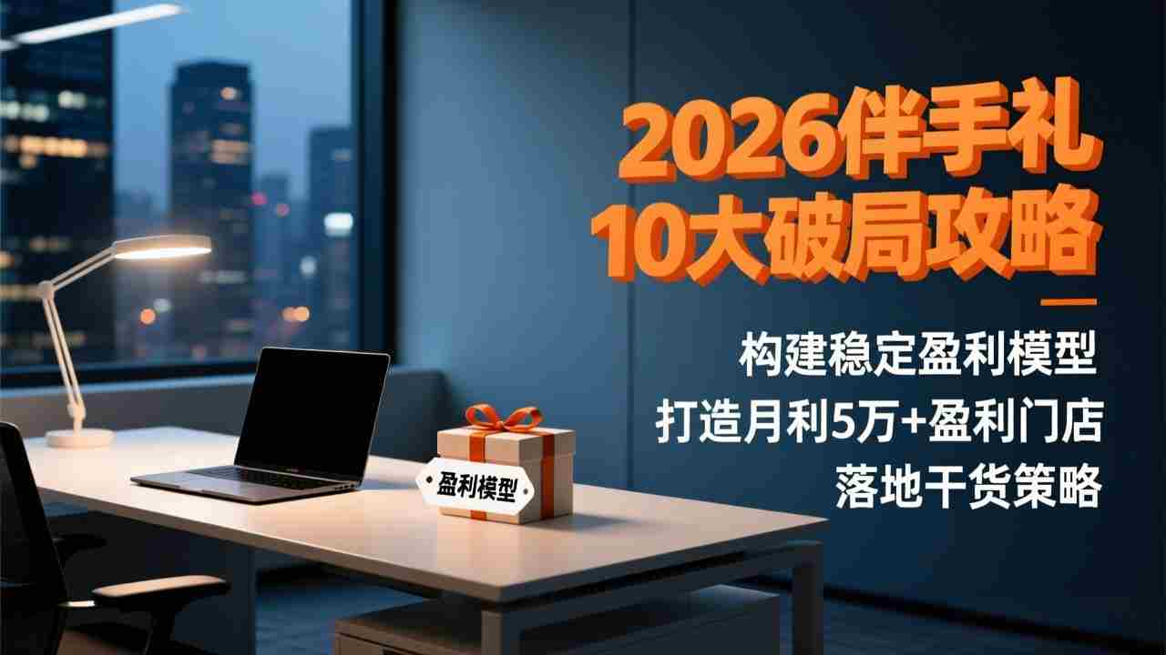 （17191期）2026伴手礼10大破局攻略：构建稳定盈利模型，打造月利5万+盈利门店，落地干货策略-网创资源