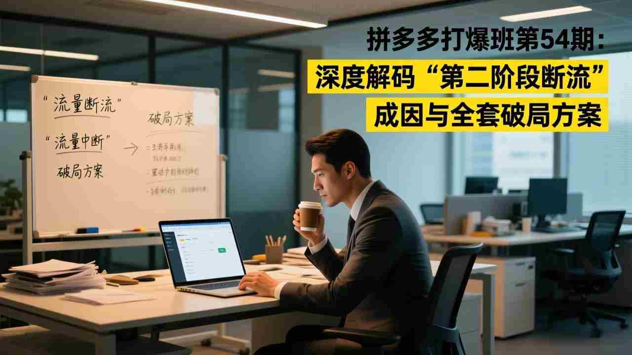 （17163期）拼多多打爆班第54期：深度解码“第二阶段断流”成因与全套破局方案-网创资源