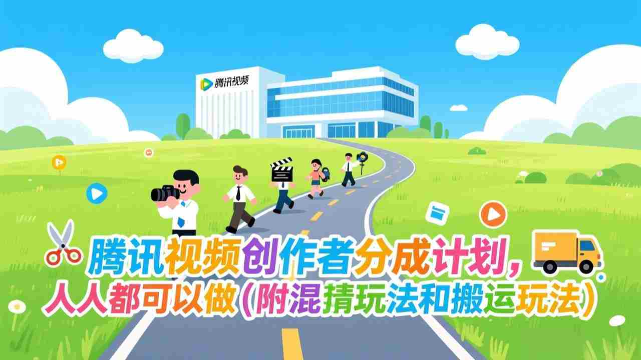 （17137期）腾讯视频创作者分成计划，人人都可以做（附混剪玩法和搬运玩法）-网创资源