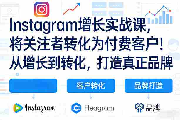 Instagram增长实战课，将关注者转化为付费客户！从增长到转化，打造真正品牌（双语字幕）-网创资源