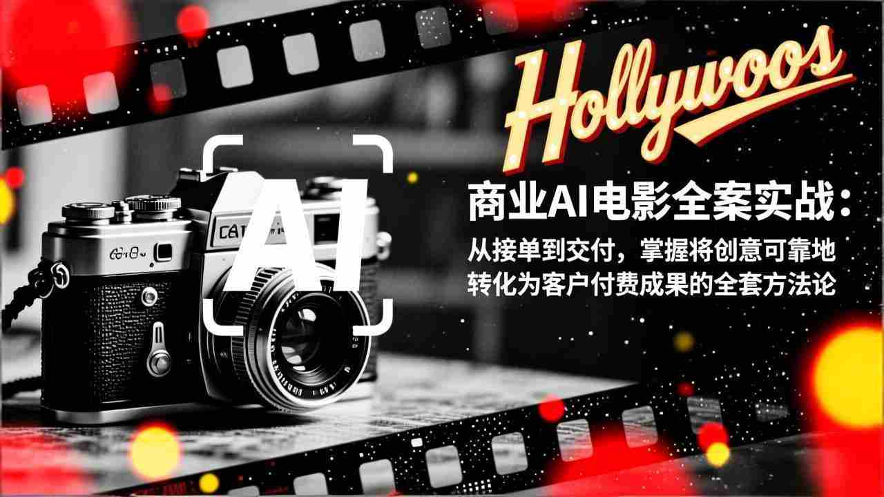 （17092期）商业AI电影全案实战：从接单到交付，掌握将创意可靠地转化为客户付费成果的全套方法论-网创资源