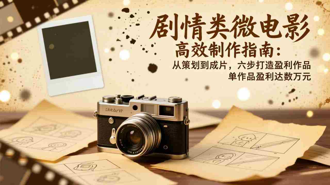 （17086期）剧情类微电影高效制作指南：从策划到成片，六步打造盈利作品，单作品盈利达数万元-网创资源