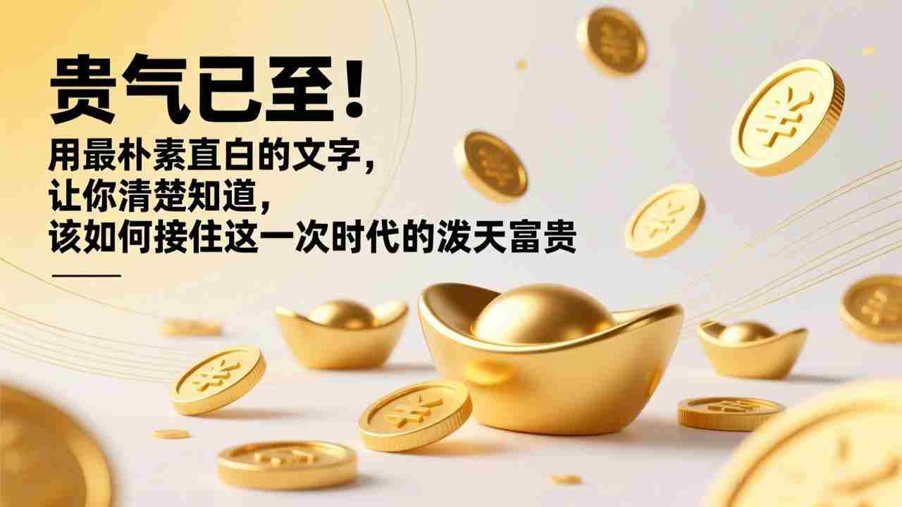 （17049期）付费文章：贵气已至！用最朴素直白的文字，让你清楚知道，该如何接住这一次时代的泼天富贵-网创资源