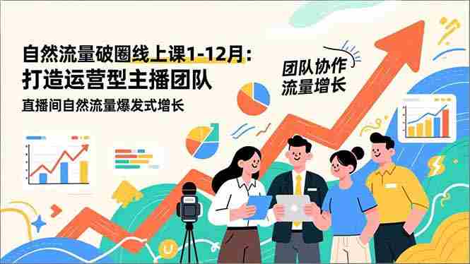 （17006期）自然流量破圈线上课25年1-12月-更新：打造运营型主播团队 直播间自然流量爆发式增长-网创资源