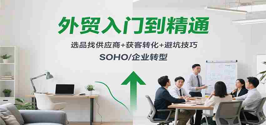 外贸入门到精通，选品找供应商+获客转化+避坑技巧，SOHO/企业转型-网创资源