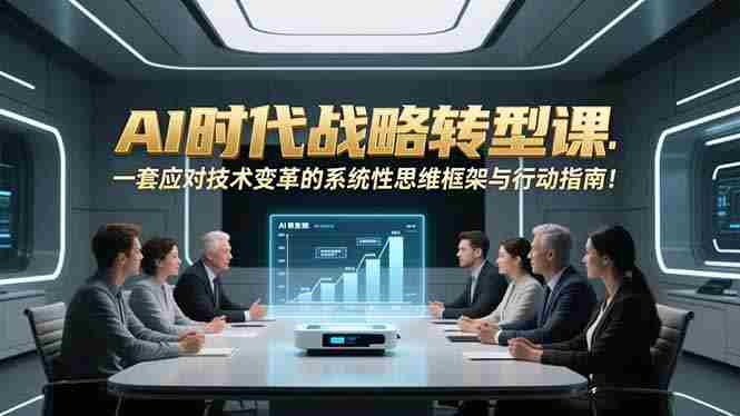（16990期）AI时代战略转型课：一套应对技术变革的系统性思维框架与行动指南！-网创资源