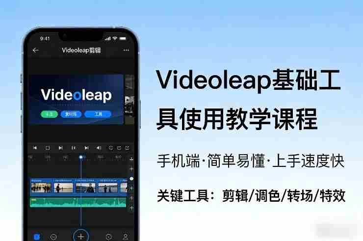 Videoleap基础工具使用教学课程，手机端视频剪辑教学，简单易懂，上手速度快-网创资源