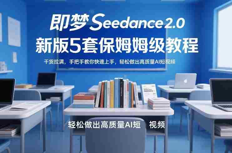 即梦Seedance2.0新版5套保姆级教程，干货拉满，手把手教你快速上手，轻松做出高质量AI短视频-网创资源