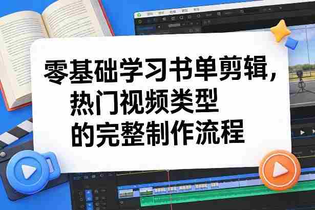 零基础学习书单剪辑，热门视频类型的完整制作流程（更新2026）-网创资源