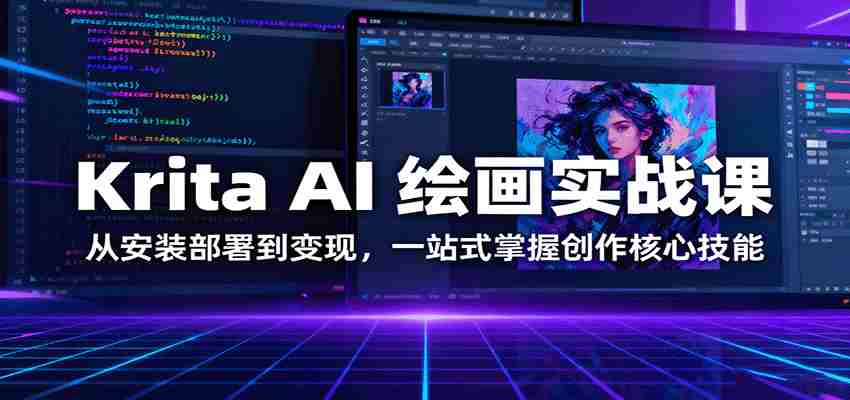 Krita AI 绘画实战课：从安装部署到变现，一站式掌握创作核心技能-网创资源
