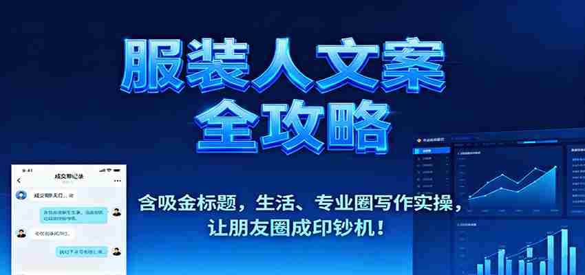 服装人文案全攻略，含吸金标题，生活、专业圈写作实操，让朋友圈成印钞机！-网创资源