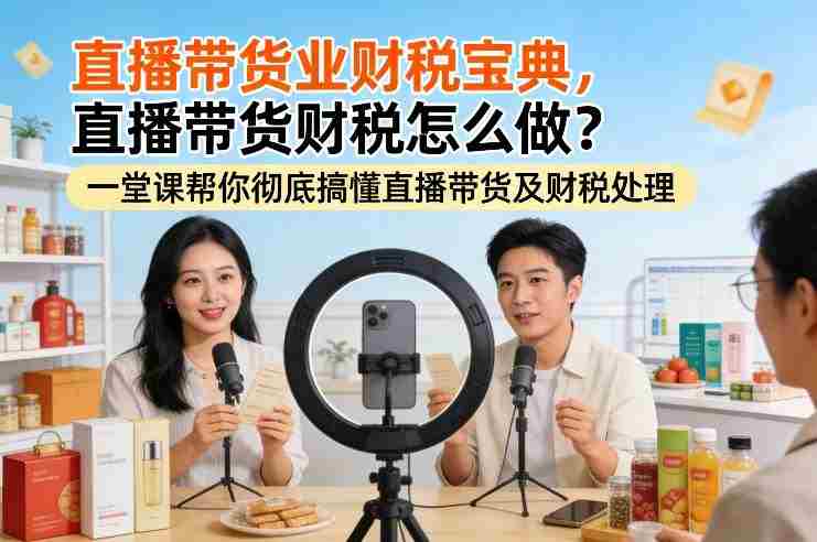 直播带货业财税宝典，直播带货财税怎么做？一堂课帮你彻底搞懂直播带货及财税处理-网创资源