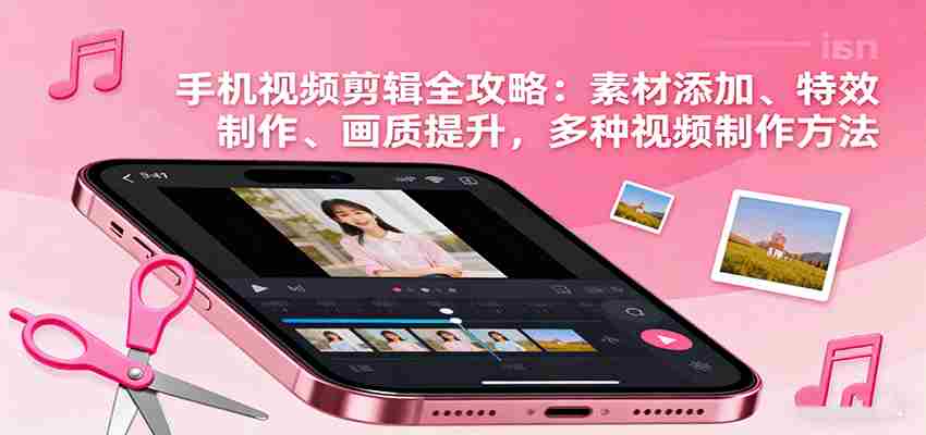 手机视频剪辑全攻略：素材添加、特效制作、画质提升，多种视频制作方法-网创资源