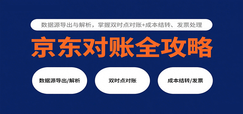 京东对账全攻略：数据源导出与解析，掌握双时点对账+成本结转、发票处理-网创资源