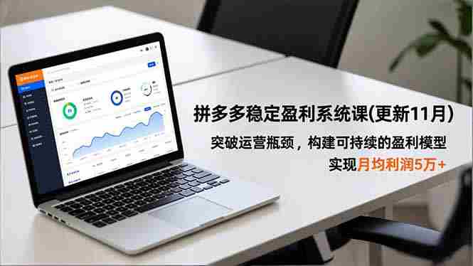 （16641期）拼多多稳定盈利系统课(更新11月)，突破运营瓶颈，构建可持续的盈利模型，实现月均利润5万+-网创资源