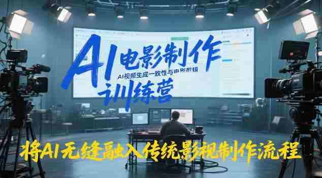 AI电影制作训练营，掌握AI视频生成一致性与电影剪辑，将AI无缝融入传统影视制作流程-网创资源