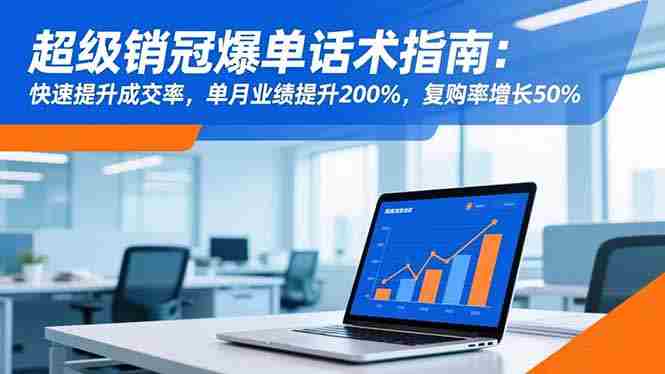 （16511期）超级销冠爆单话术指南：快速提升成交率，单月业绩提升200%，复购率增长50%-网创资源