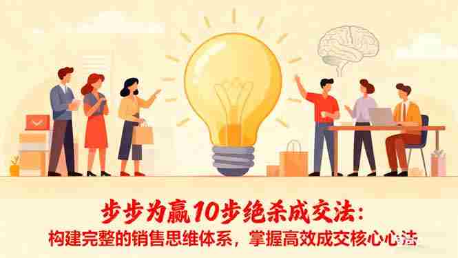 （16465期）步步为赢10步绝杀成交法：构建完整的销售思维体系，掌握高效成交核心心法-网创资源