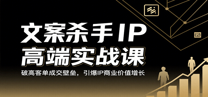 文案杀手IP高端实战课：破高客单成交壁垒，引爆IP商业价值增长-网创资源