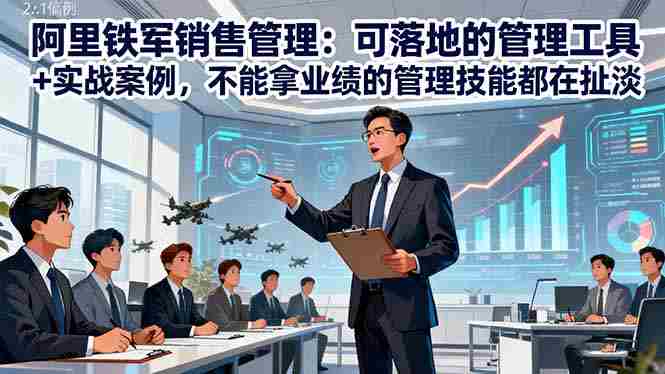 （16436期）阿里铁军销售管理：可落地的管理工具+实战案例，不能拿业绩的管理都在扯淡-网创资源