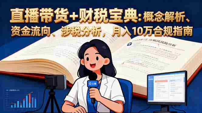 （16444期）直播带货+财税宝典：概念解析、资金流向、涉税分析，月入10万合规指南-网创资源
