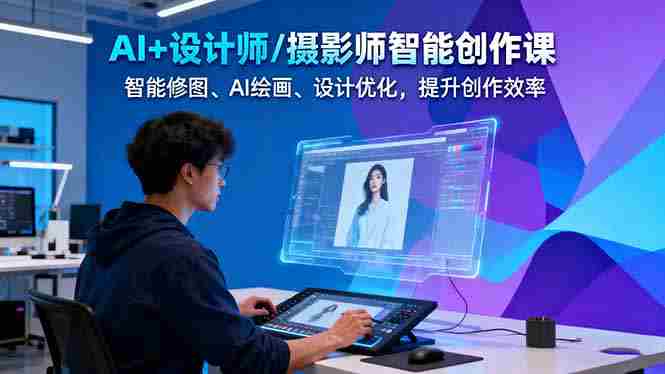 （16398期）AI+设计师/摄影师智能创作课：智能修图、AI绘画、设计优化，提升创作效率-网创资源