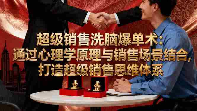 （16370期）超级销售洗脑爆单术：通过心理学原理与销售场景结合,打造超级销售思维体系-网创资源