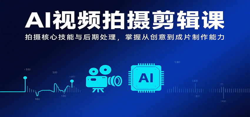 AI视频拍摄剪辑课，拍摄核心技能与后期处理，掌握从创意到成片制作能力-网创资源