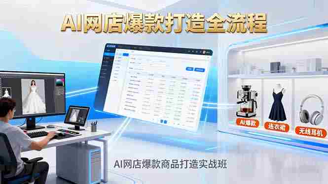 （16326期）AI网店爆款商品打造实战班：AI技术实现商品图智能处理，快速搭建AI网店-网创资源