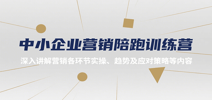 中小企业营销陪跑训练营，深入讲解营销各环节实操、趋势及应对策略等内容-网创资源