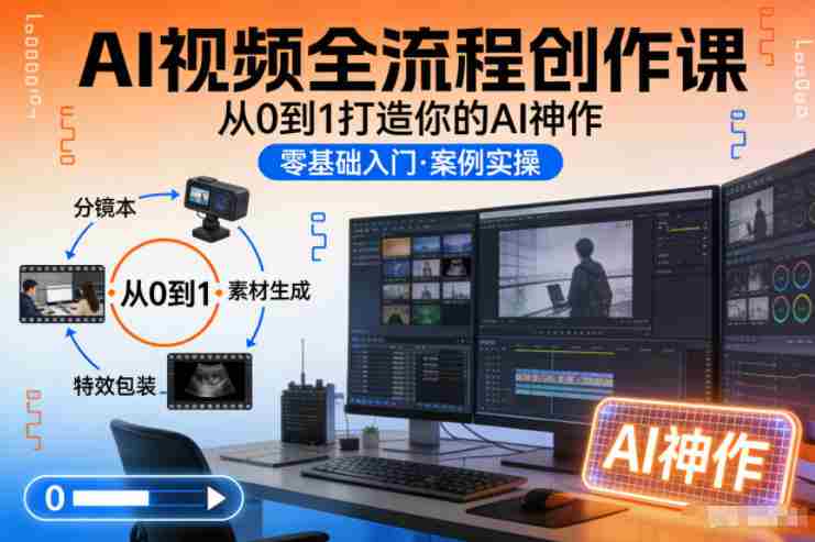 AI视频全流程创作课，从0到1打造你的AI神作-网创资源