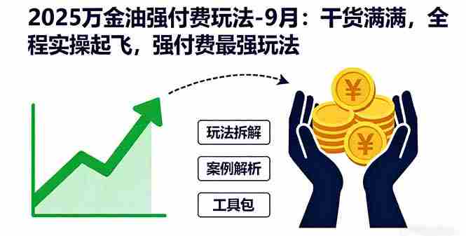 （16202期）2025万金油强付费玩法-9月：干货满满，全程实操起飞，强付费最强玩法-网创资源
