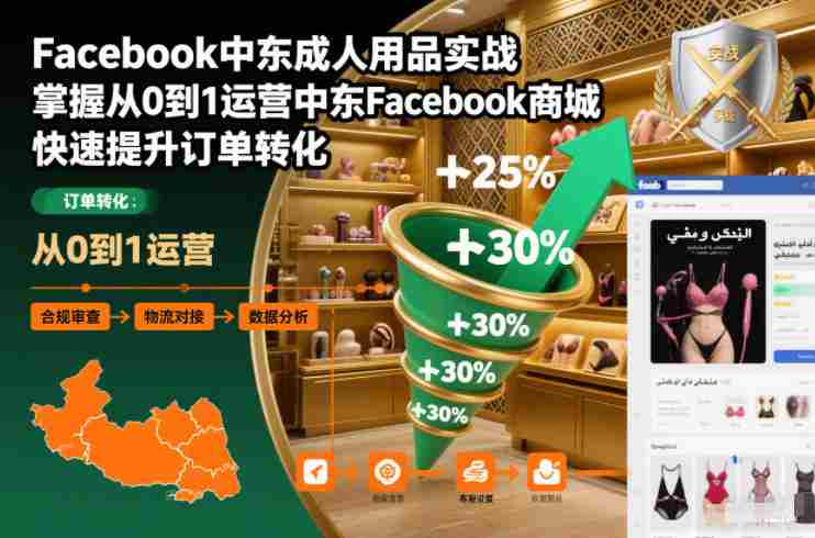 Facebook中东成人用品实战，掌握从0到1运营中东Facebook商城，快速提升订单转化-网创资源