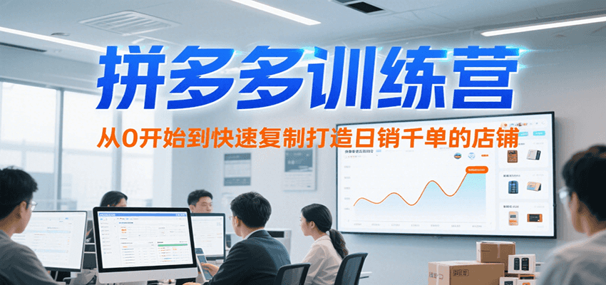 拼多多训练营，从0开始到快速复制打造日销千单的店铺（更新7月）-网创资源