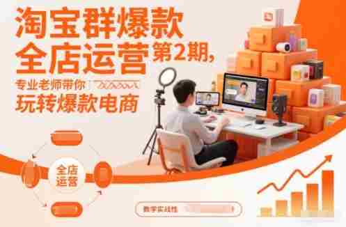 淘宝群爆款全店运营第2期，专业老师带你玩转爆款电商-网创资源