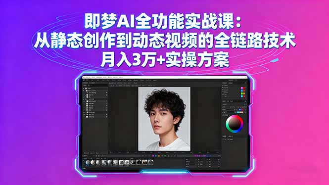 （16053期）即梦AI全功能实战课：从静态创作到动态视频的全链路技术 月入3万+实操方案-网创资源