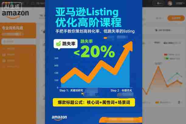 亚马逊Listing优化高阶课程，手把手教你策划高转化率、低跳失率的listing-网创资源