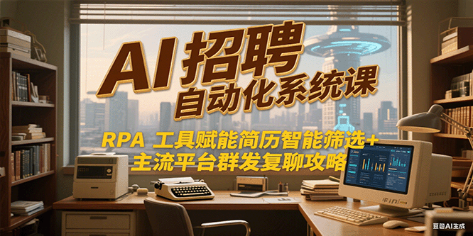 AI招聘自动化系统课，RPA工具赋能简历智能筛选+主流平台群发复聊全攻略-网创资源