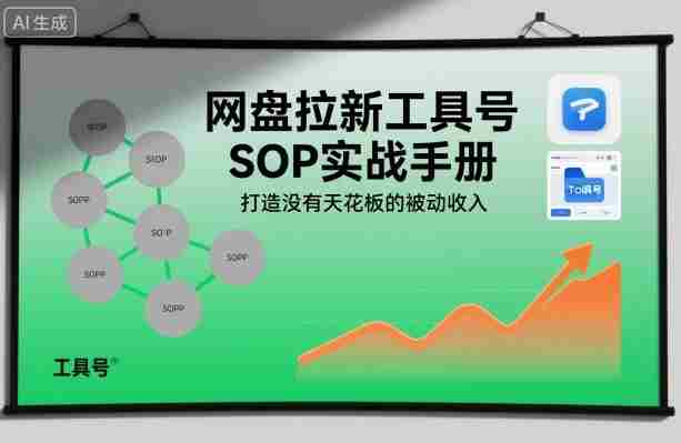 网盘拉新工具号SOP实战手册，打造没有天花板的被动收入-网创资源