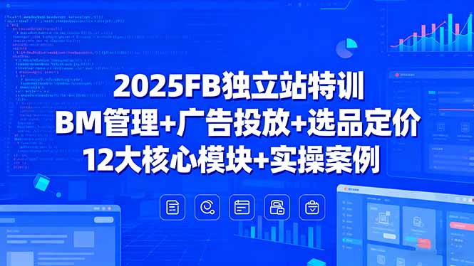 （15962期）2025FB独立站特训，BM管理+广告投放+选品定价，12大核心模块+实操案例-网创资源
