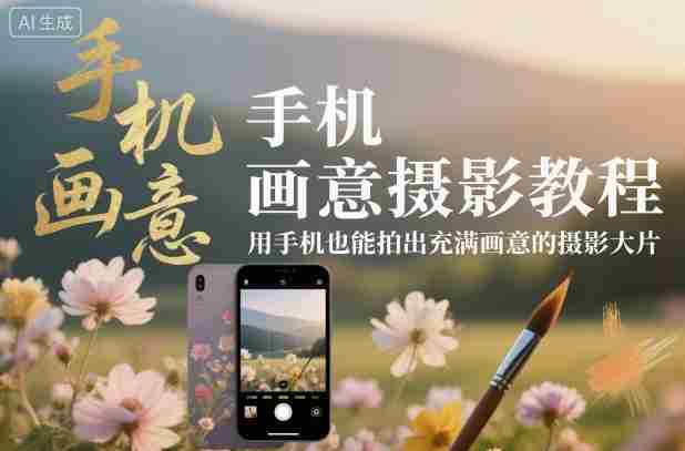 手机画意摄影教程，用手机也能拍出充满画意的摄影大片-网创资源