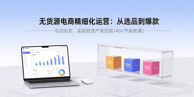 （15896期）无货源电商精细化运营：从选品到爆款，实现轻资产高回报(40+节系统课)-网创资源