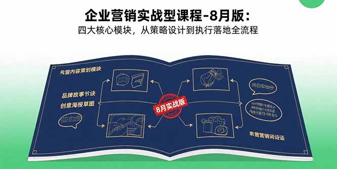 （15823期）企业营销实战型课程-8月版：四大核心模块，从策略设计到执行落地全流程-网创资源