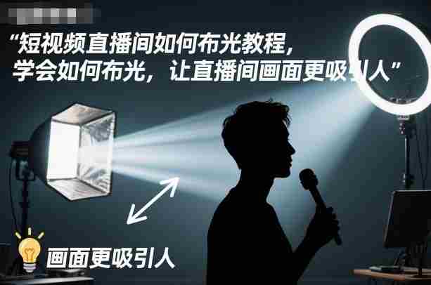 短视频直播间如何布光教程，学会如何布光，让直播间画面更吸引人-网创资源