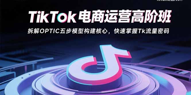 （15752期）TikTok电商运营高阶班：拆解OPTIC五步模型构建核心，快速掌握Tk流量密码-网创资源